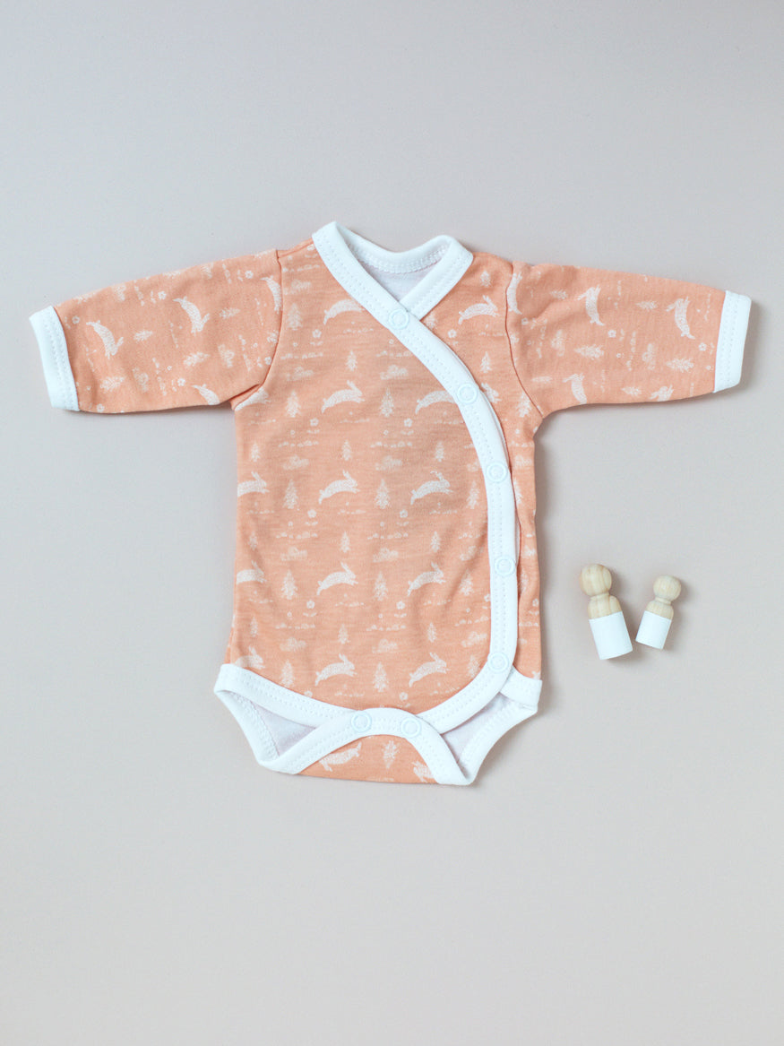 Bodysuit, Leaping Bunnies, Premium 100% Organic Cotton Bodysuit / Vest Tiny & Small
