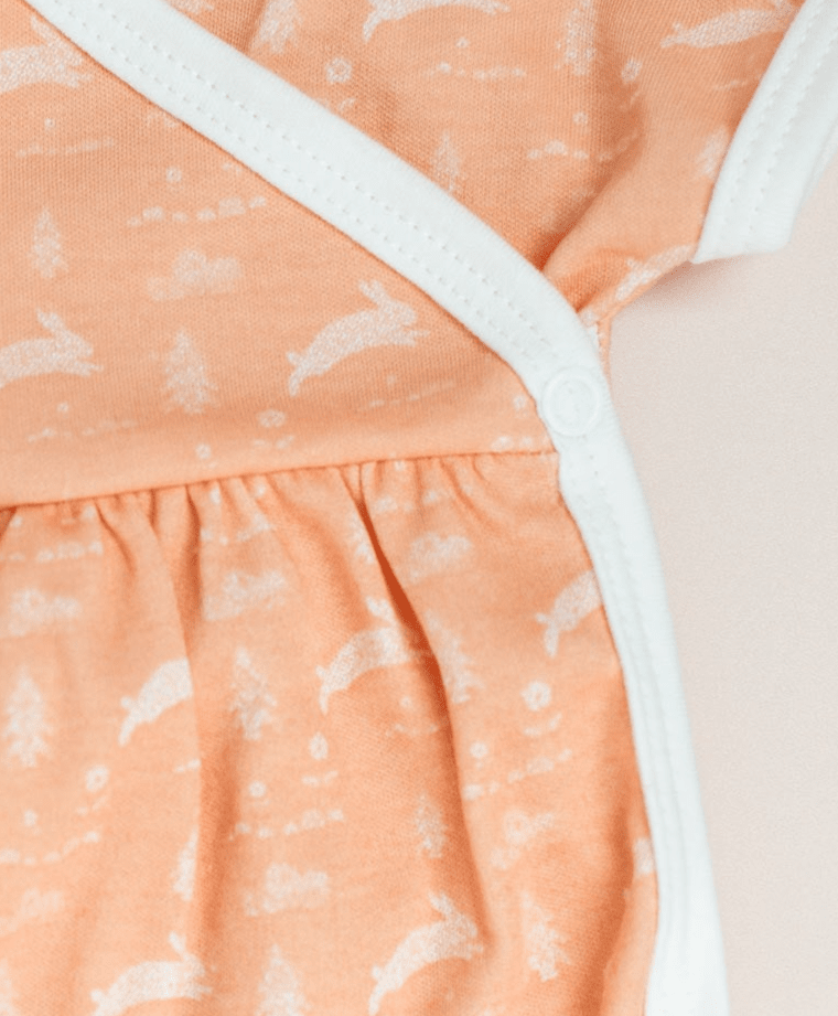 Dress, Leaping Bunnies, Premium 100% Organic Cotton Dress Tiny & Small