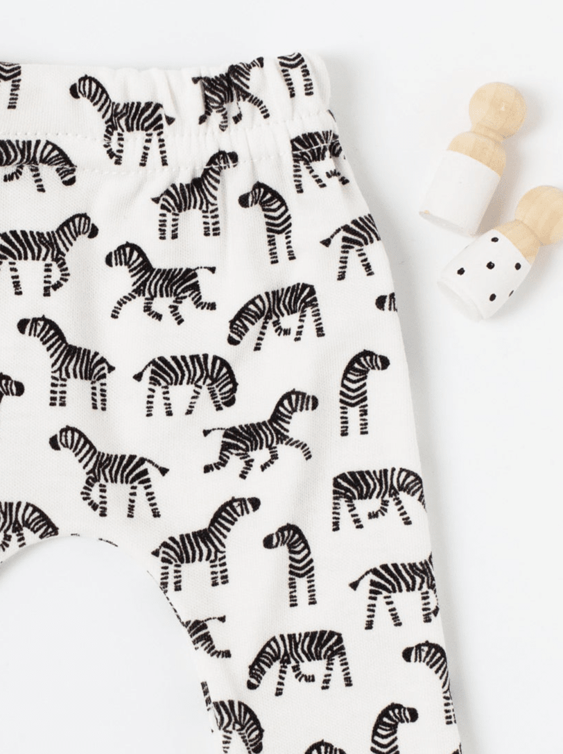 Premature Baby Leggings, Zebras, Premium 100% Organic Cotton Trousers / Leggings Tiny & Small