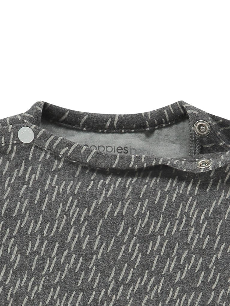 Grey Dash Print Top - Organic Cotton Top / T-shirt Noppies