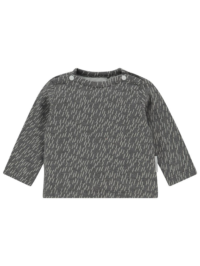 Grey Dash Print Top - Organic Cotton Top / T-shirt Noppies