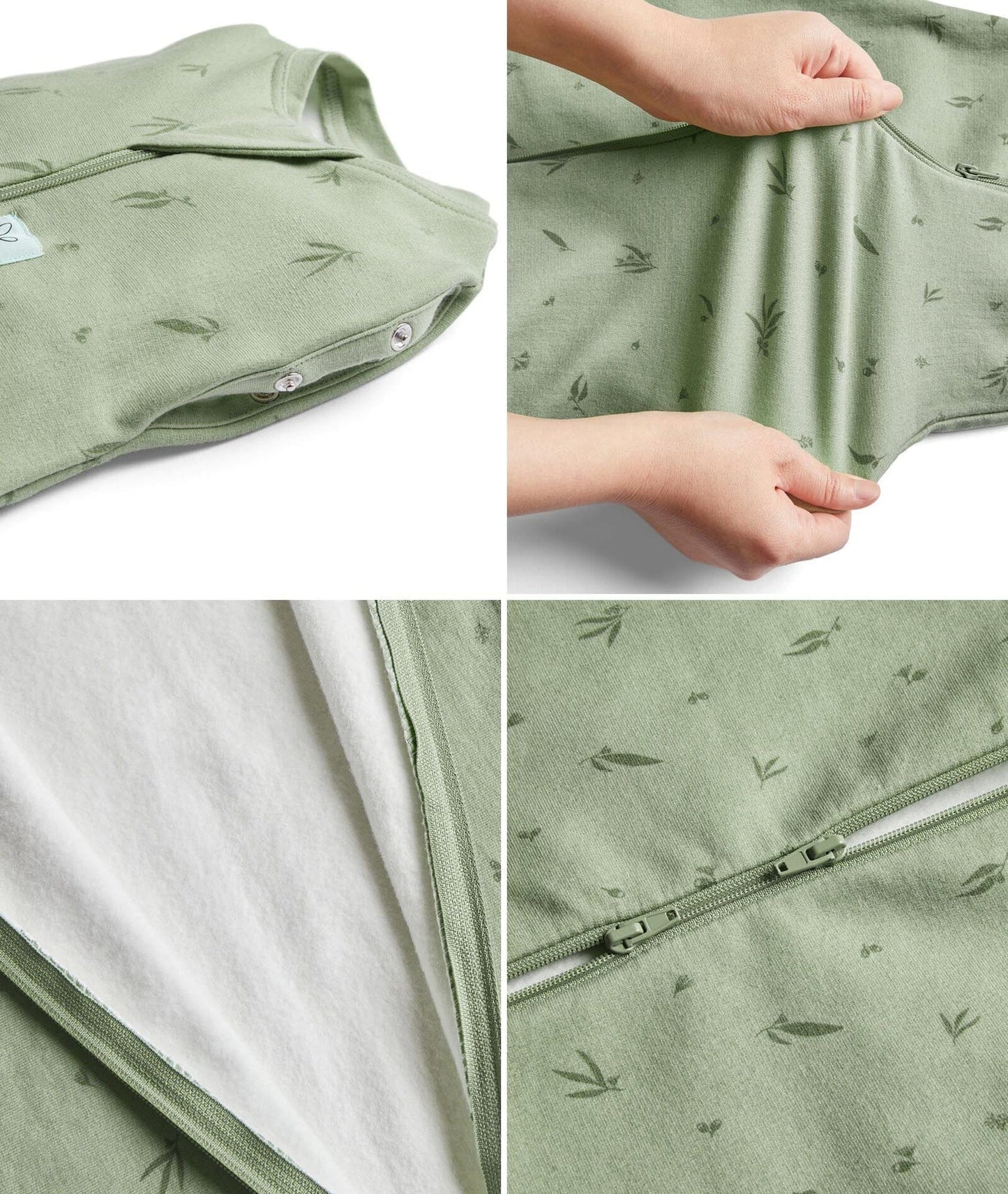 Ergopouch - Organic All Year Cocoon Swaddle Bag -Sage -1 Tog Sleeping Bag ErgoPouch - Australia