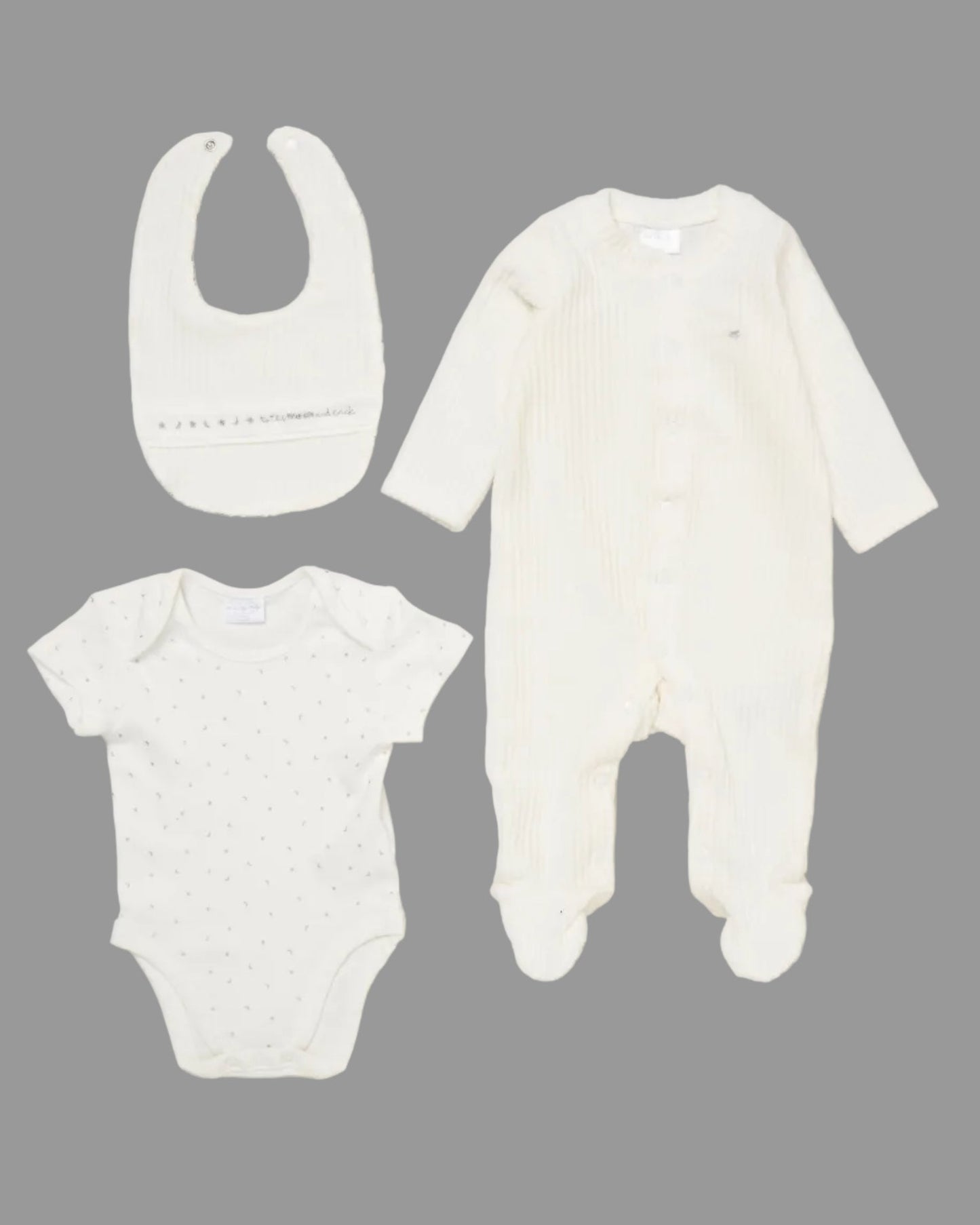 Ribbed Velour Nursery Layette Set Set Rock a Bye Baby