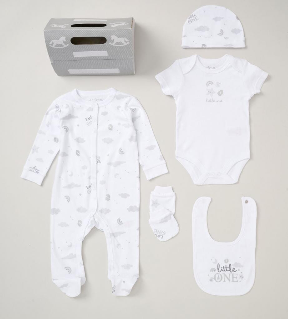 Little One 5 Piece Layette Gift Set Set Rock a Bye Baby