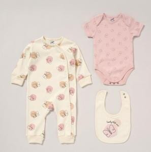 Butterfly 3 Piece Layette Set Set Rock a Bye Baby