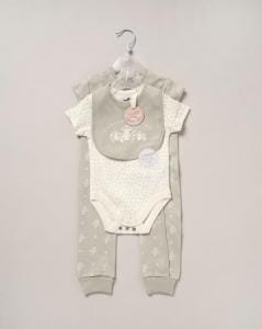 Woodland 3 Piece Layette Set Set Rock a Bye Baby