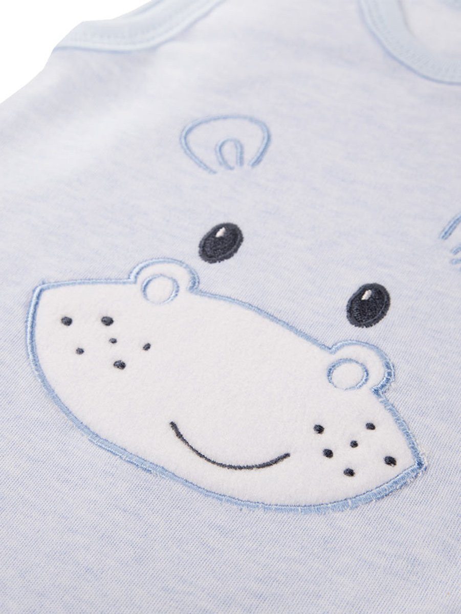 Early Baby Footed Dungarees, Cute Hippo Design - Blue Dungaree EEVI