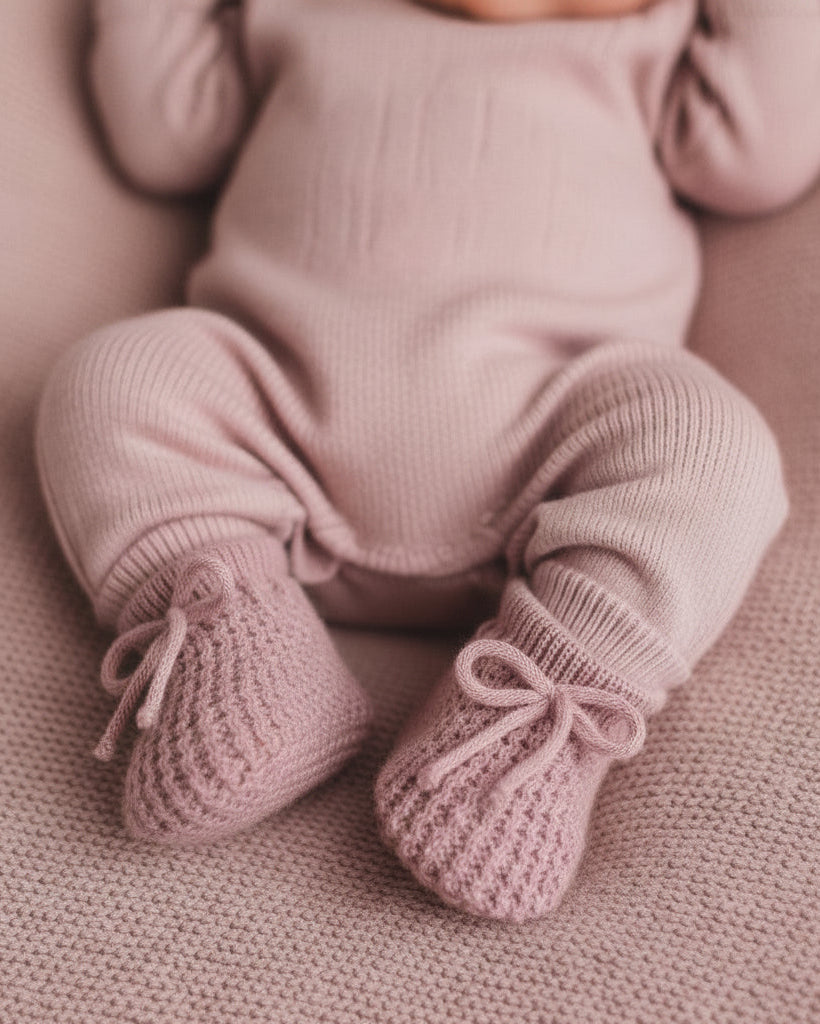 Dusky Pink Booties Booties Soft Touch