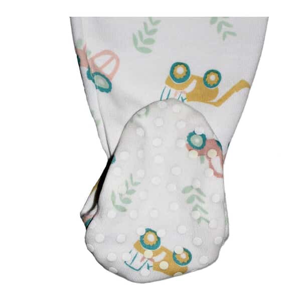 Organic Cotton Zip Up Tractor Sleepsuit Sleepsuit / Babygrow Cotton Boulevard