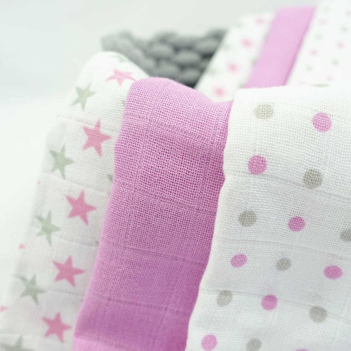 Violet 100% pure cotton muslin square 70x70cm by Muslinz