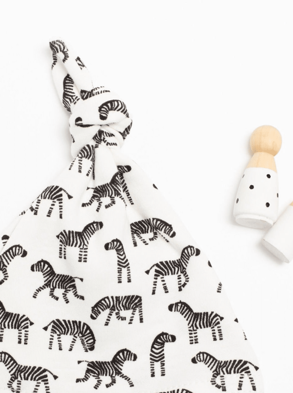 Premature Baby Hat, Knotted, Little Zebras, Premium 100% Organic Cotton Hat Tiny & Small
