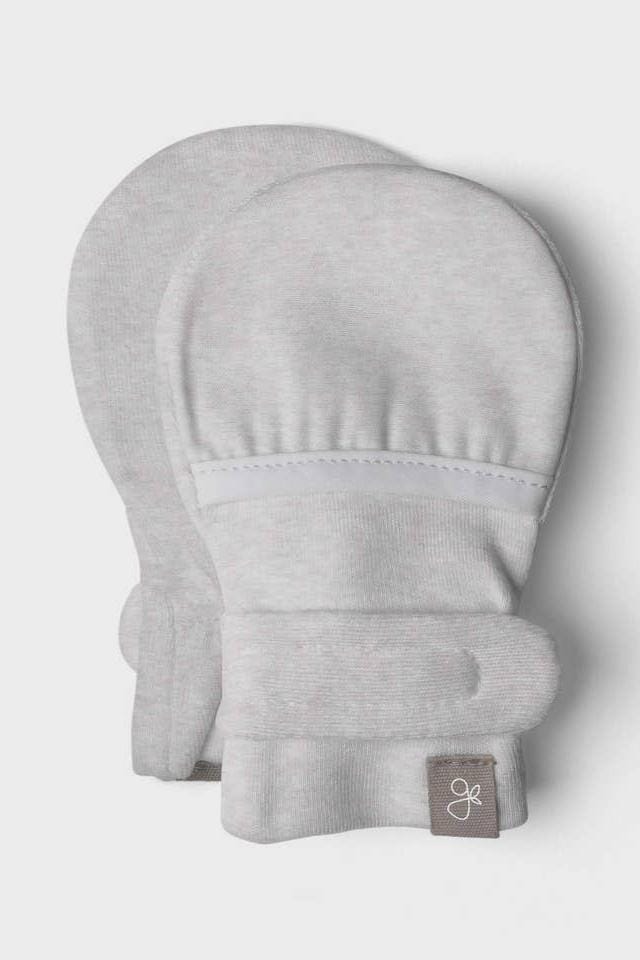 Stay-On Scratch Mittens - Storm Grey Scratch Mitts Goumikids