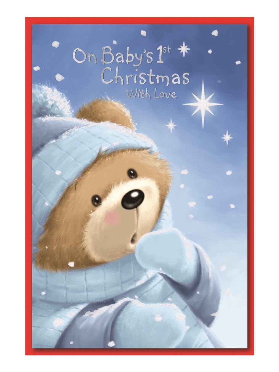 Cards & Message Cards & Gift Wrap Little Mouse Baby Clothing & Gifts Baby's 1st Christmas - Blue