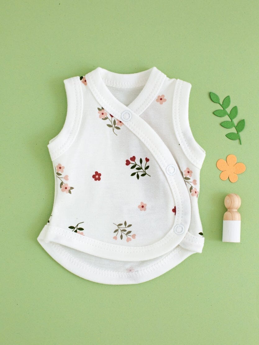 Incubator Vest & Knotted Hat Set, Beautiful Bloom Incubator Vest & Hat Set Tiny & Small