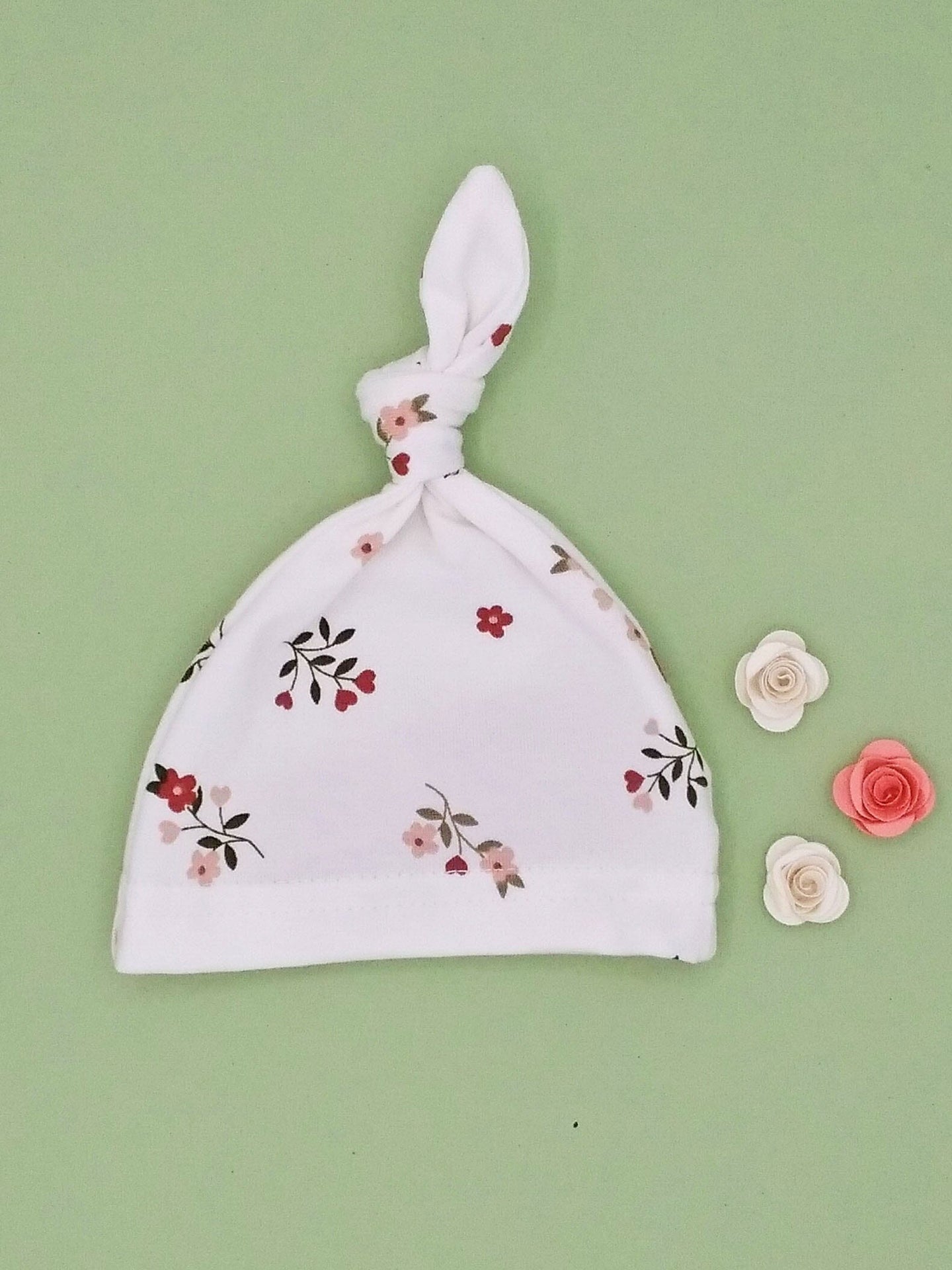 Incubator Vest & Knotted Hat Set, Beautiful Bloom Incubator Vest & Hat Set Tiny & Small