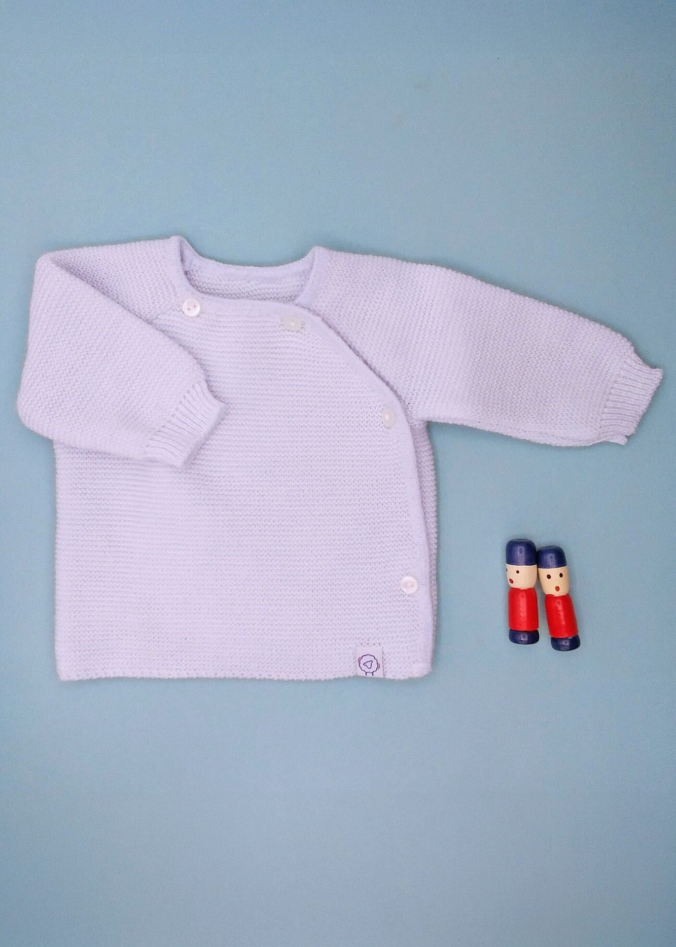 Knitted Light Blue Cardigan Cardigan / Jacket La Manufacture de Layette