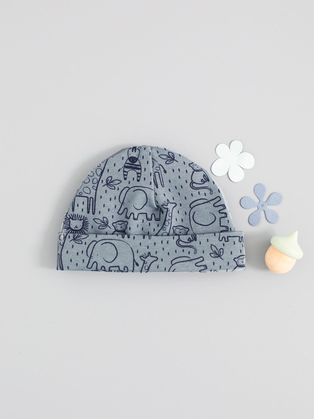 Preemie Round Hat, Safari Friends Hat Tiny & Small