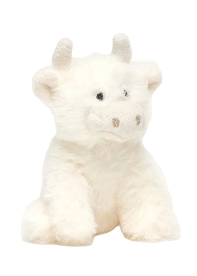 Scottish Highland Cow Soft Plush Toy Mini Cream -13cm tall Toy Jomanda