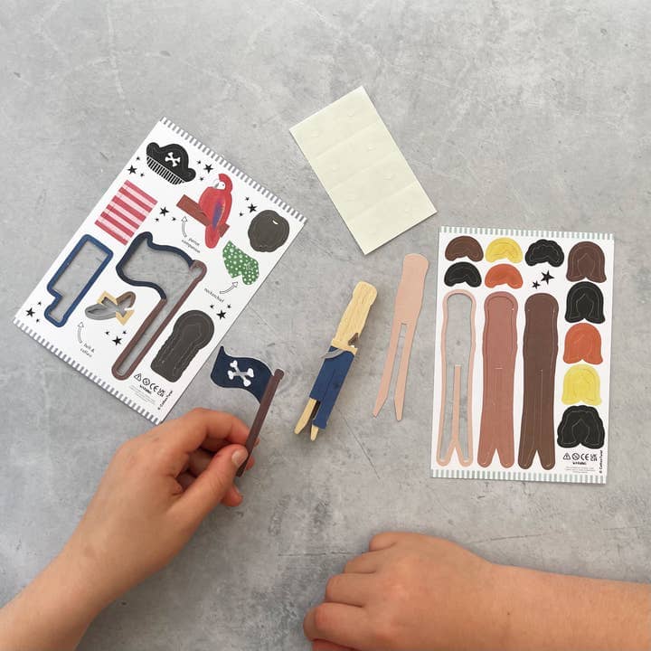 Make Your Own Pirate Peg Doll Sibling Gifts Cotton Twist
