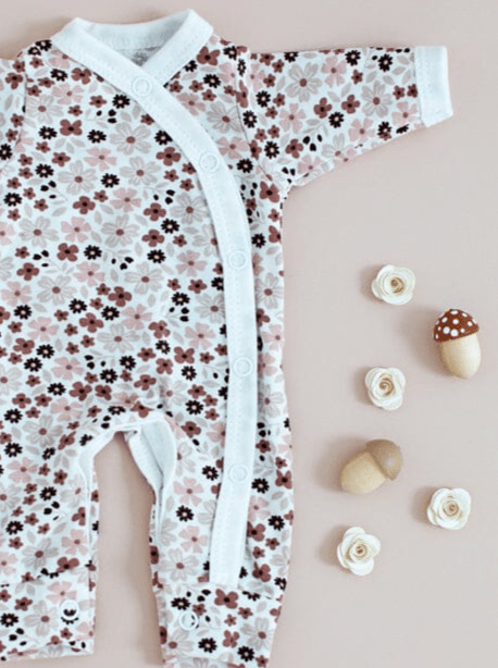 Sleepsuit, Ditsy Floral, NICU & Premature Babies Sleepsuit / Babygrow Tiny & Small