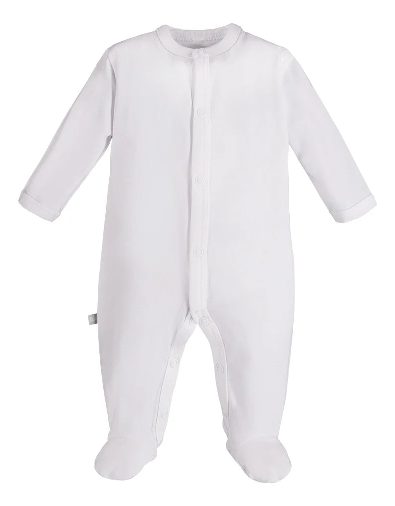 Early Baby Footed Sleepsuit - White Sleepsuit / Babygrow EEVI