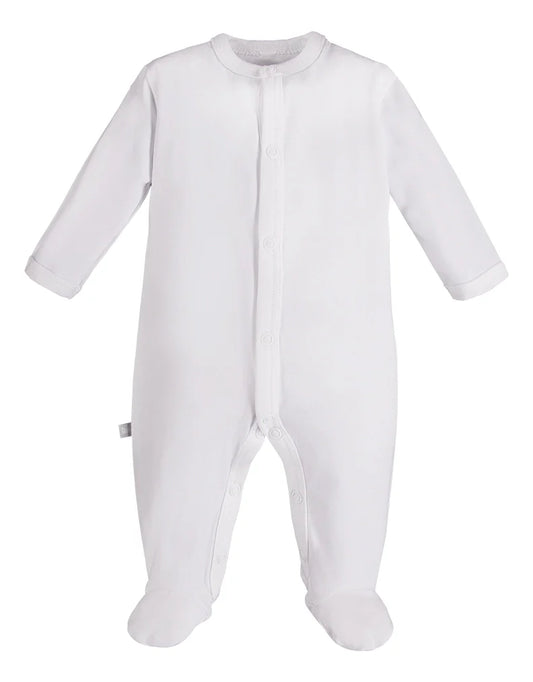 Early Baby Footed Sleepsuit - White Sleepsuit / Babygrow EEVI