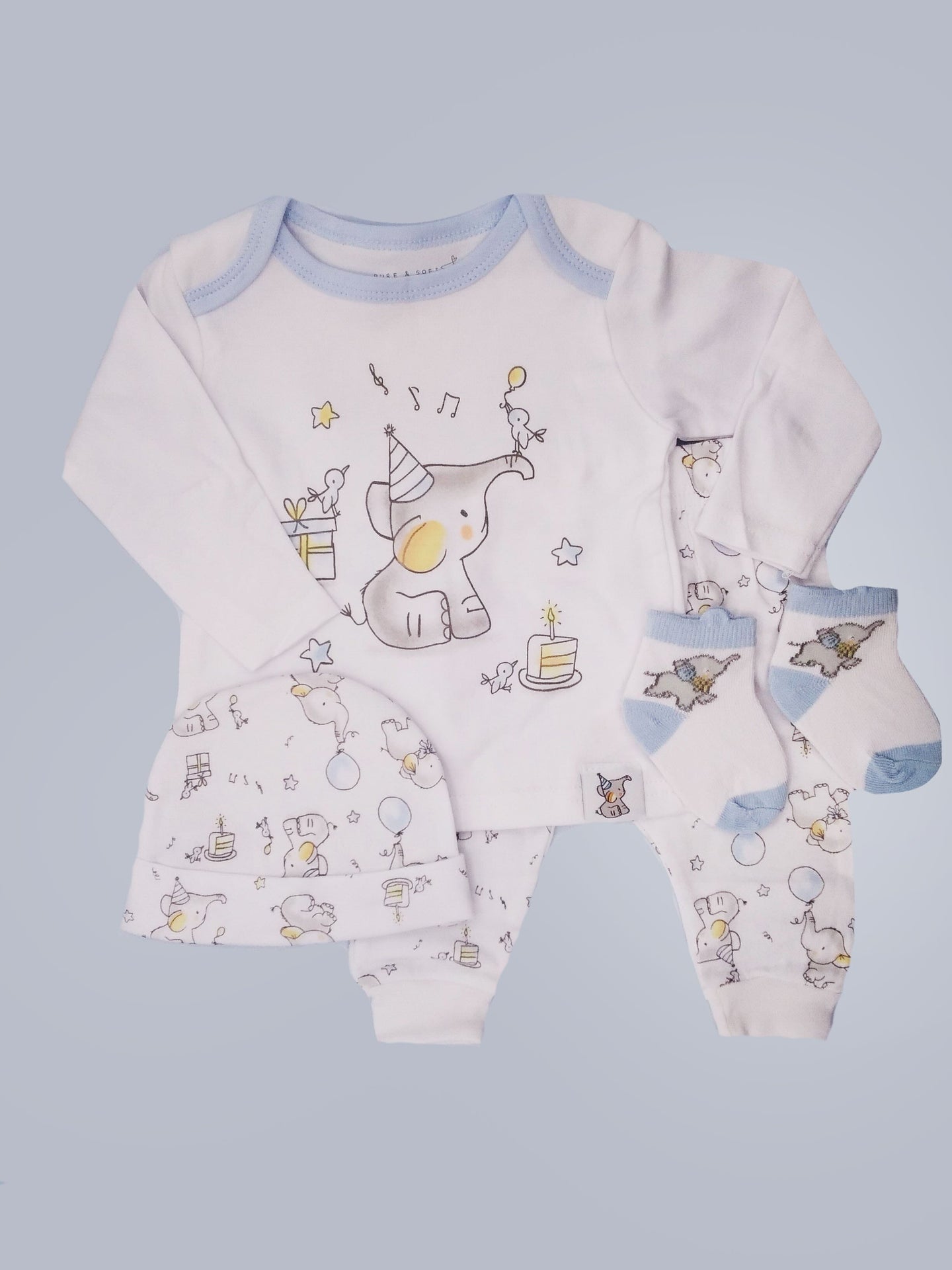 Elephant 4 Piece Gift Set Set Pure & Soft