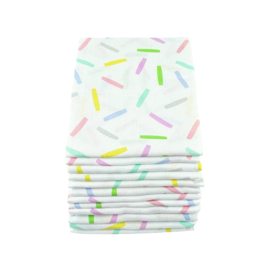 1 Confetti Bamboo Organic Muslin - 70cm x 70cm Muslin Muslinz