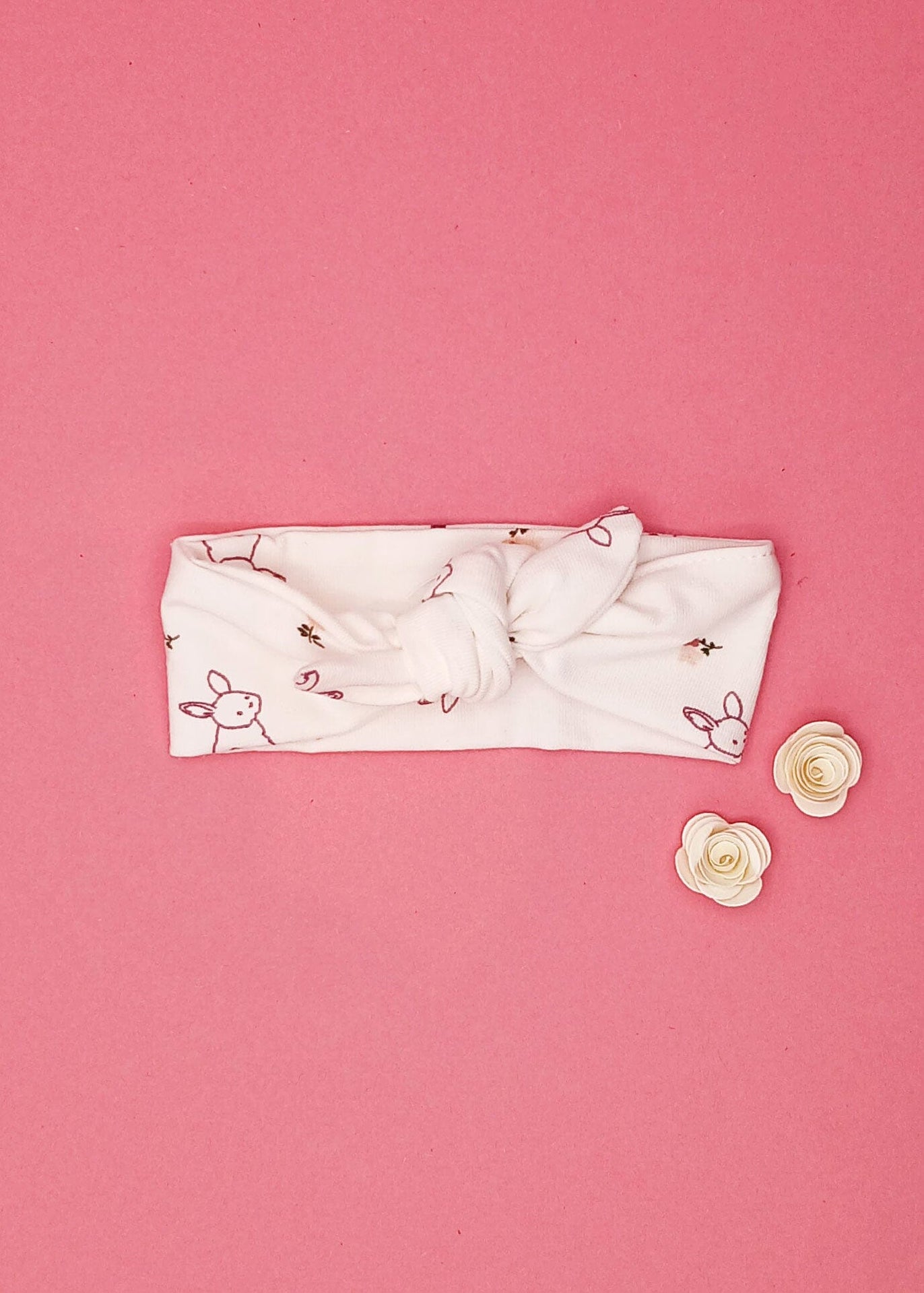 Premature Baby Headband, Floral Bunny Headband Tiny & Small