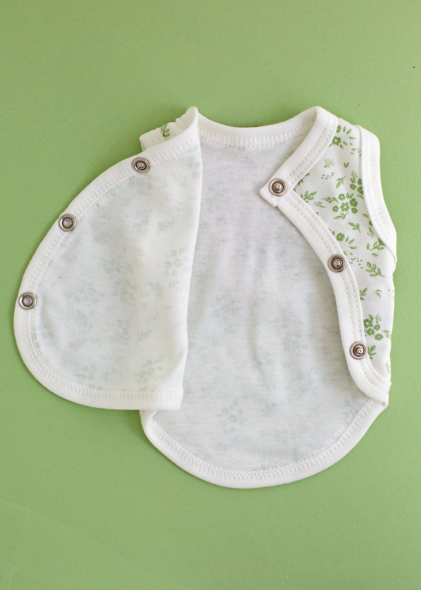Incubator Vest & Knotted Hat Set, Apple Floral Incubator Vest & Hat Set Tiny & Small