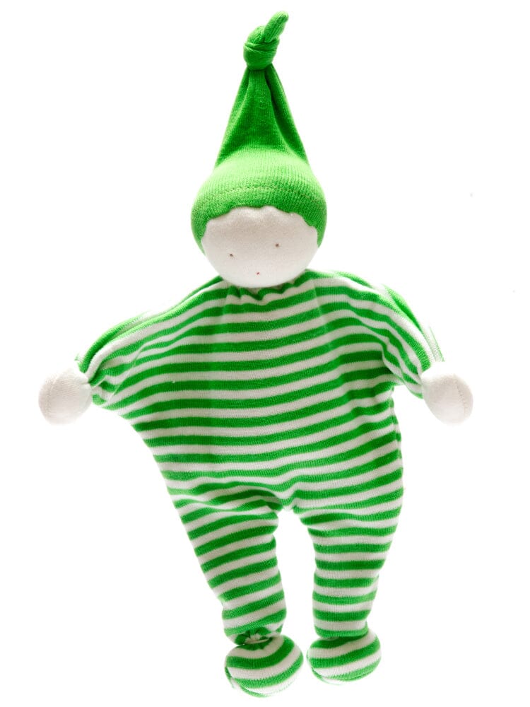 Organic Baby Comforter, Baby Buddy, Green & White Stripe Comforter Under The Nile