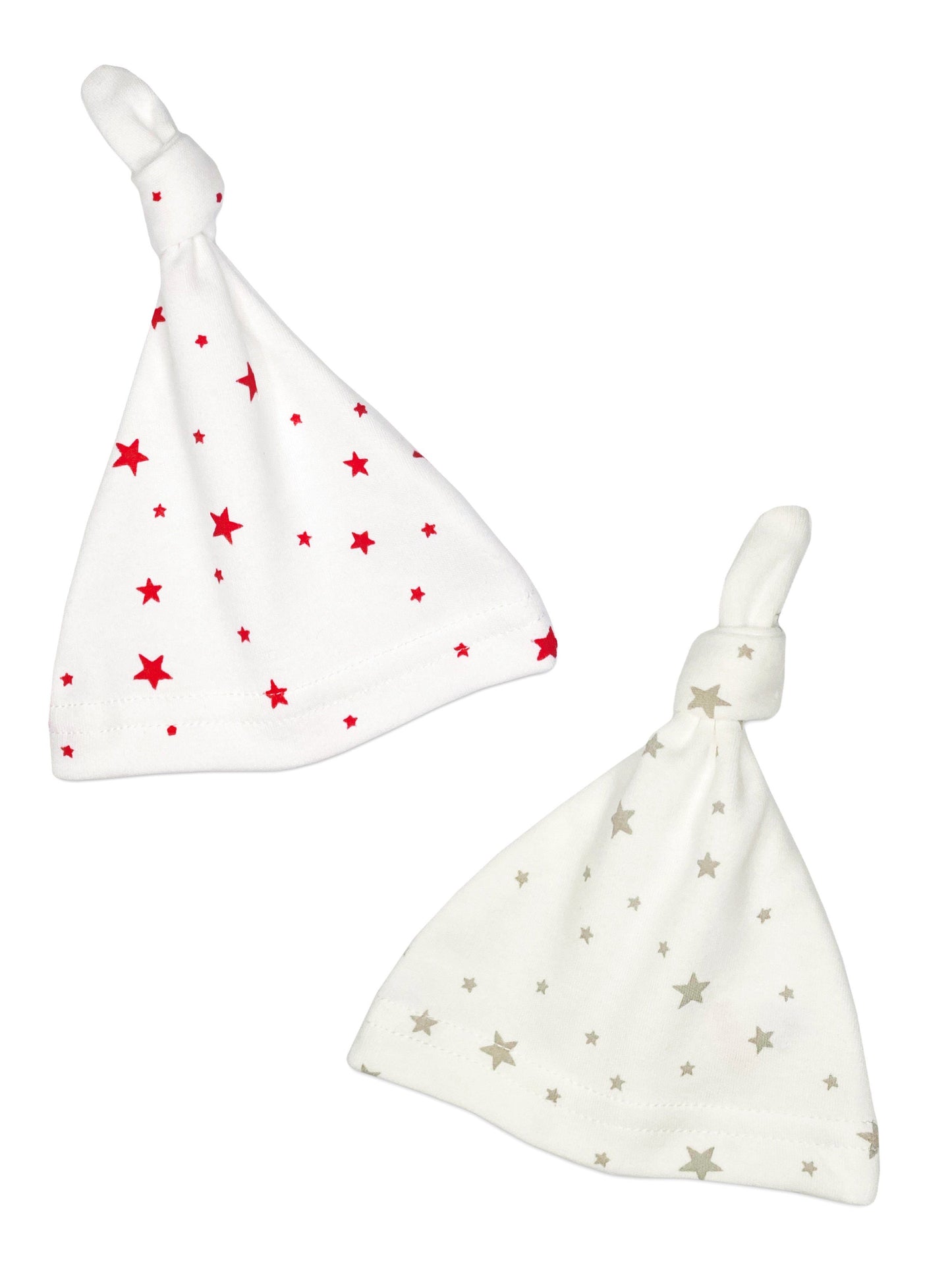 Red & Grey Star Knotted Prem Baby Hat Set Hat Little Mouse Baby Clothing & Gifts