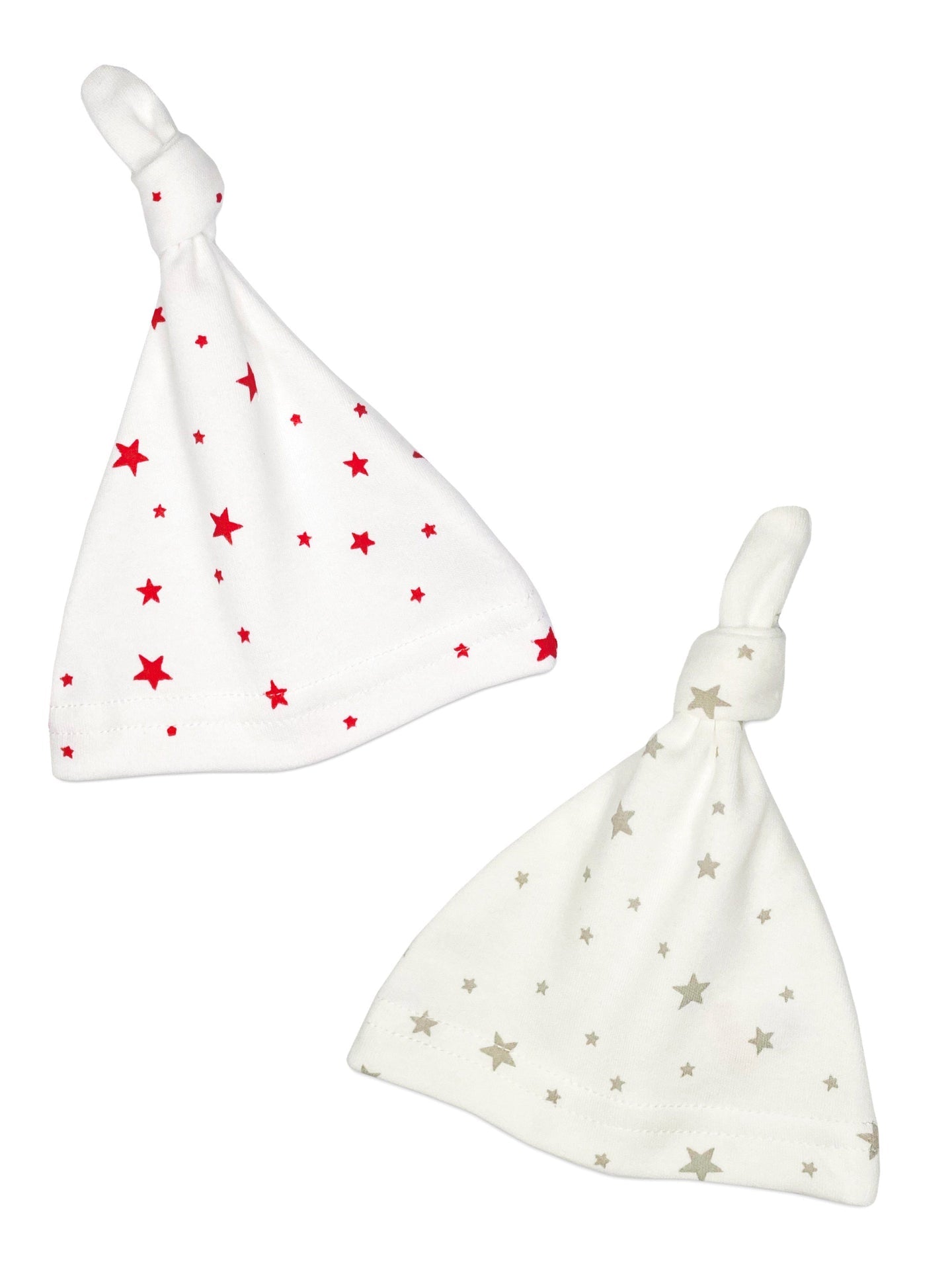 Red & Grey Star Knotted Prem Baby Hat Set Hat Little Mouse Baby Clothing & Gifts