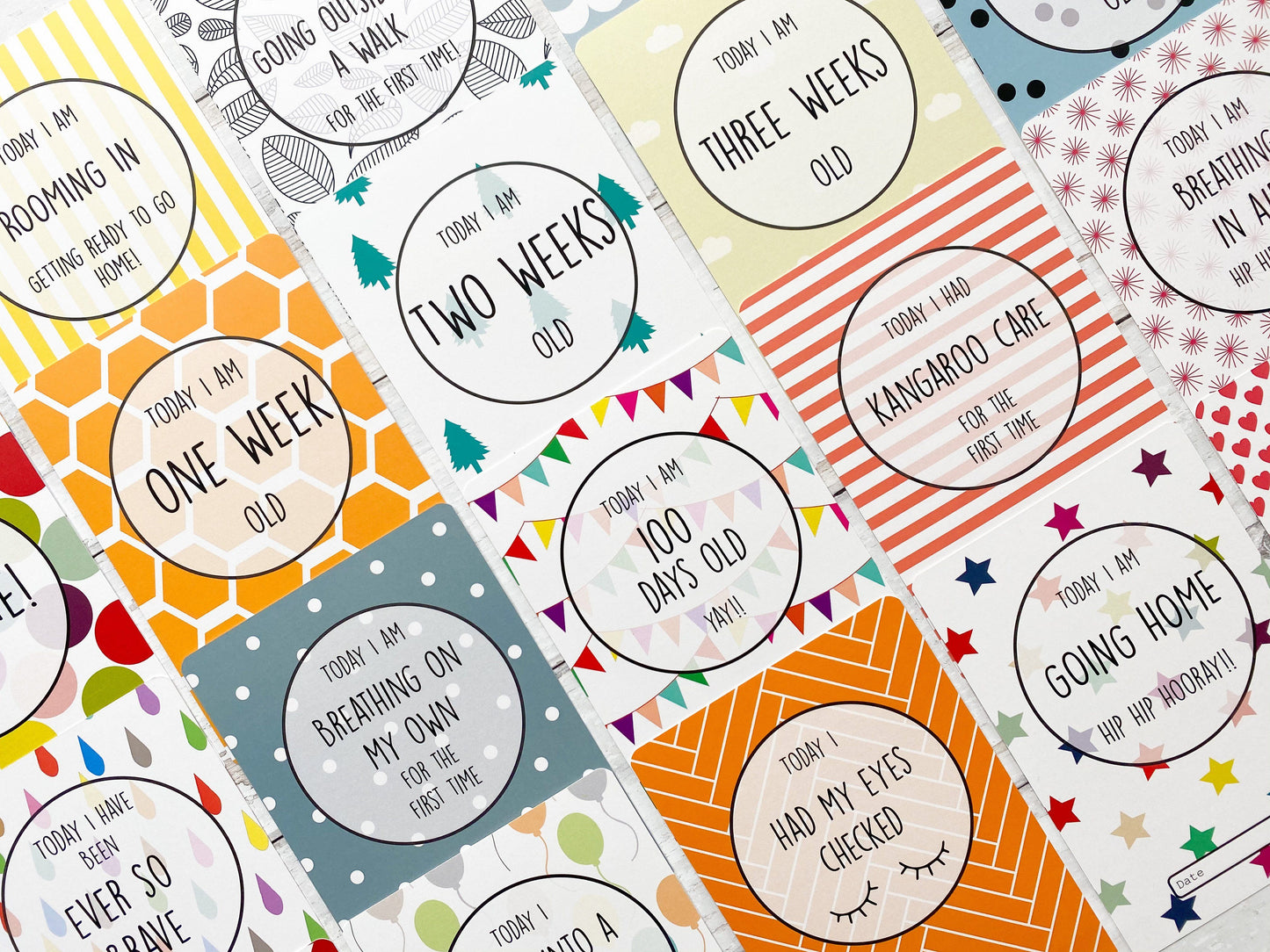 Premature Baby Milestone Cards - £2 Goes To Tommy’s Milestone cards Little Mouse Baby Clothing & Gifts