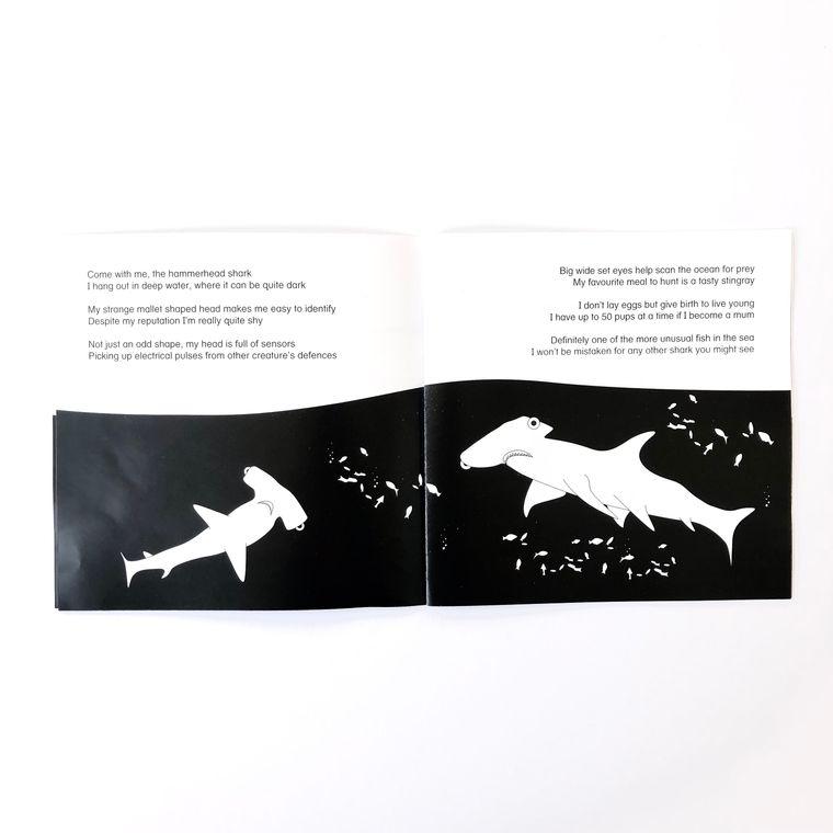 Come Dive With Me storybook Book The Little Black & White Book Project