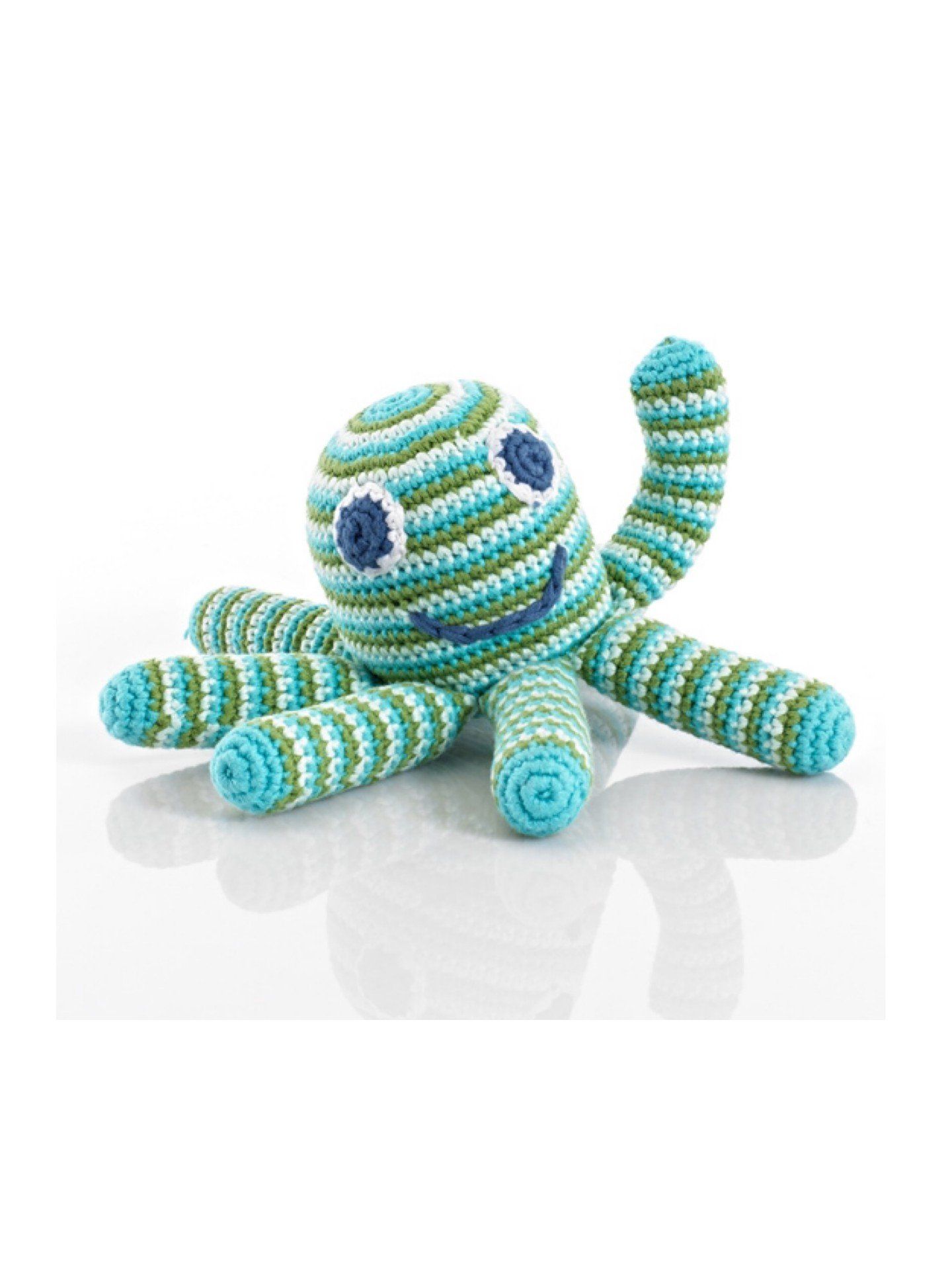 X Large Crochet Stripe Octopus Toy Pebble Toys