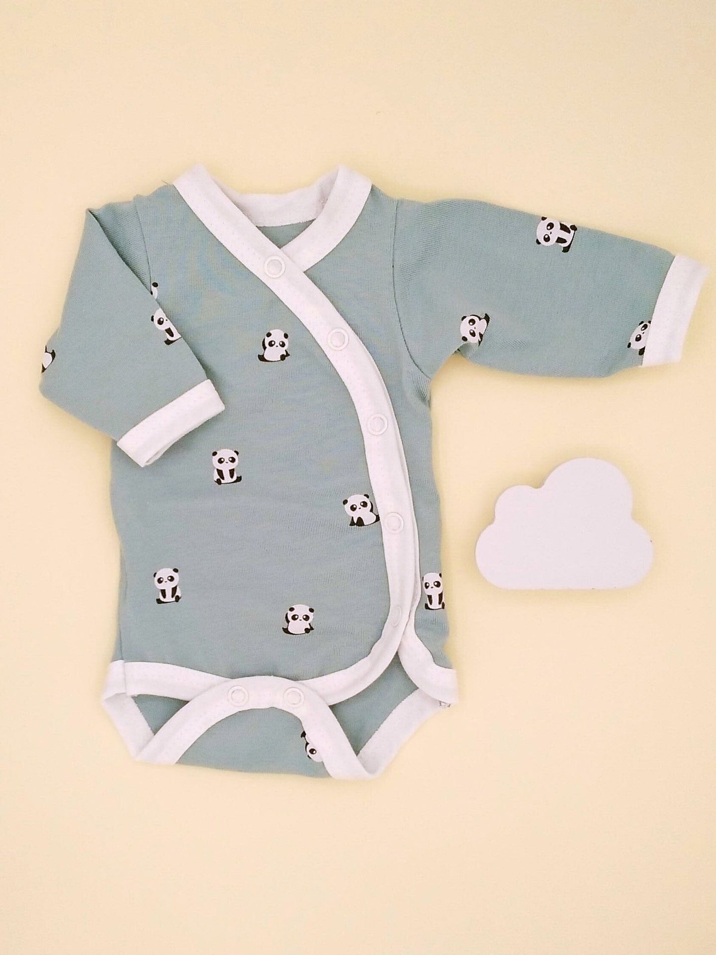 Bodysuit, Panda Cuddles Bodysuit / Vest Tiny & Small