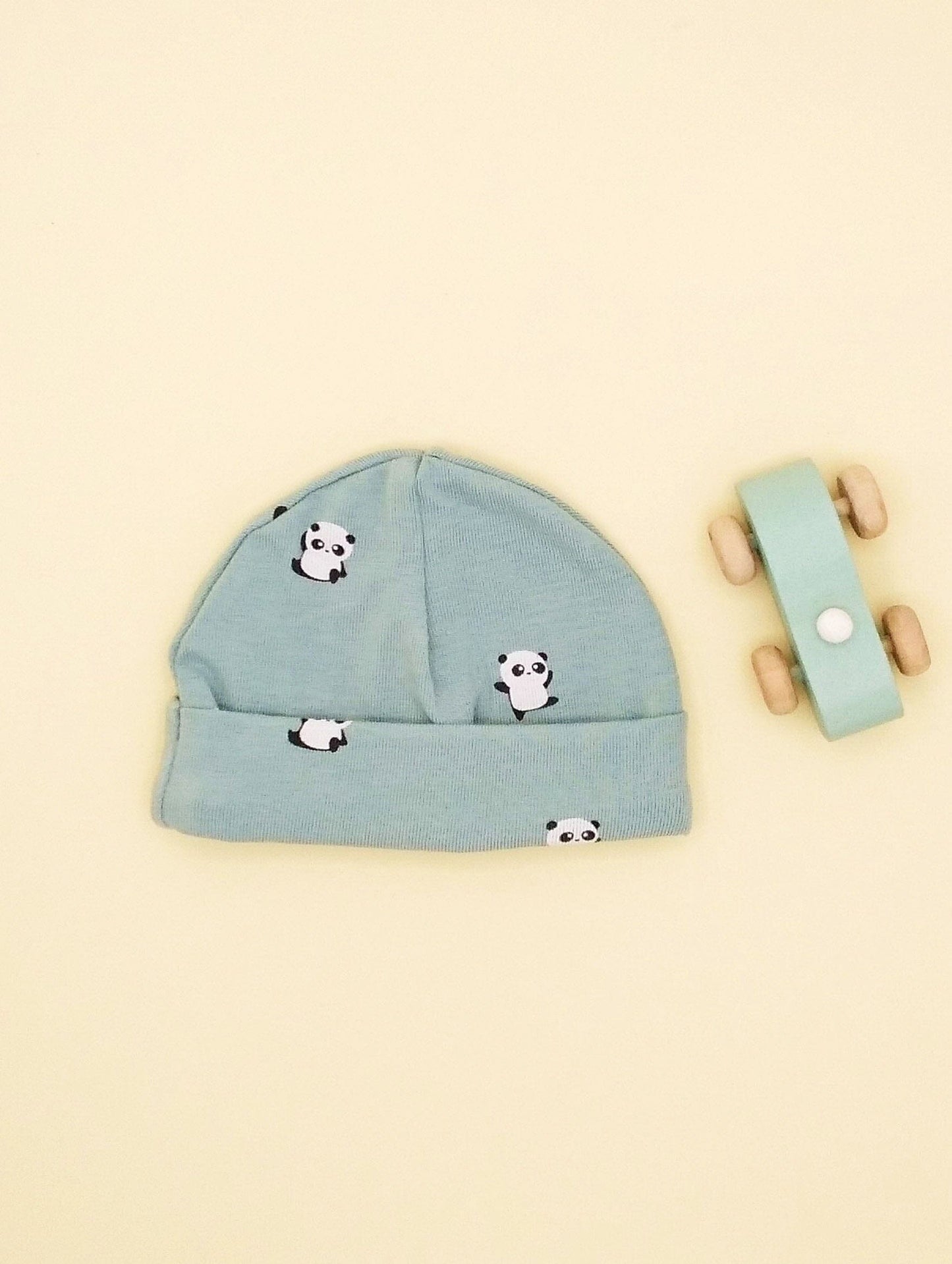 Panda Cuddles, Preemie Round Hat Hat Tiny & Small