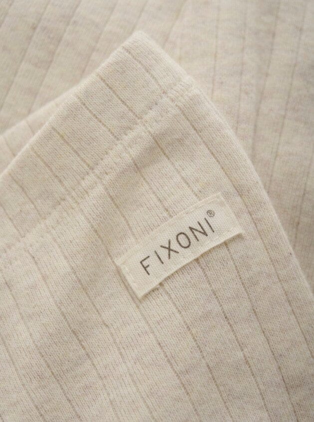 Ribbed Ecru Trousers Trousers / Leggings Fixoni