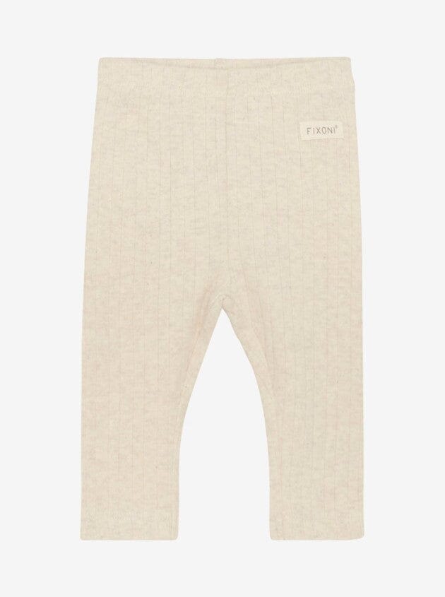 Ribbed Ecru Trousers Trousers / Leggings Fixoni