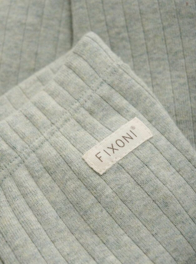 Ribbed Sage Green Trousers Trousers / Leggings Fixoni