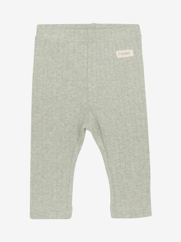Ribbed Sage Green Trousers Trousers / Leggings Fixoni