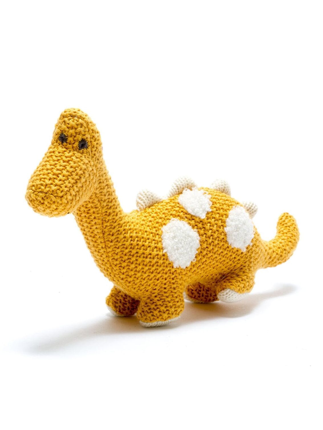 Mustard Spotty Crochet Diplodocus Toy Best Years