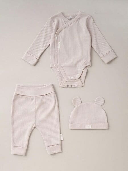 3 Piece Organic Baby Gift Set - Sand Set HomeGrown Baby
