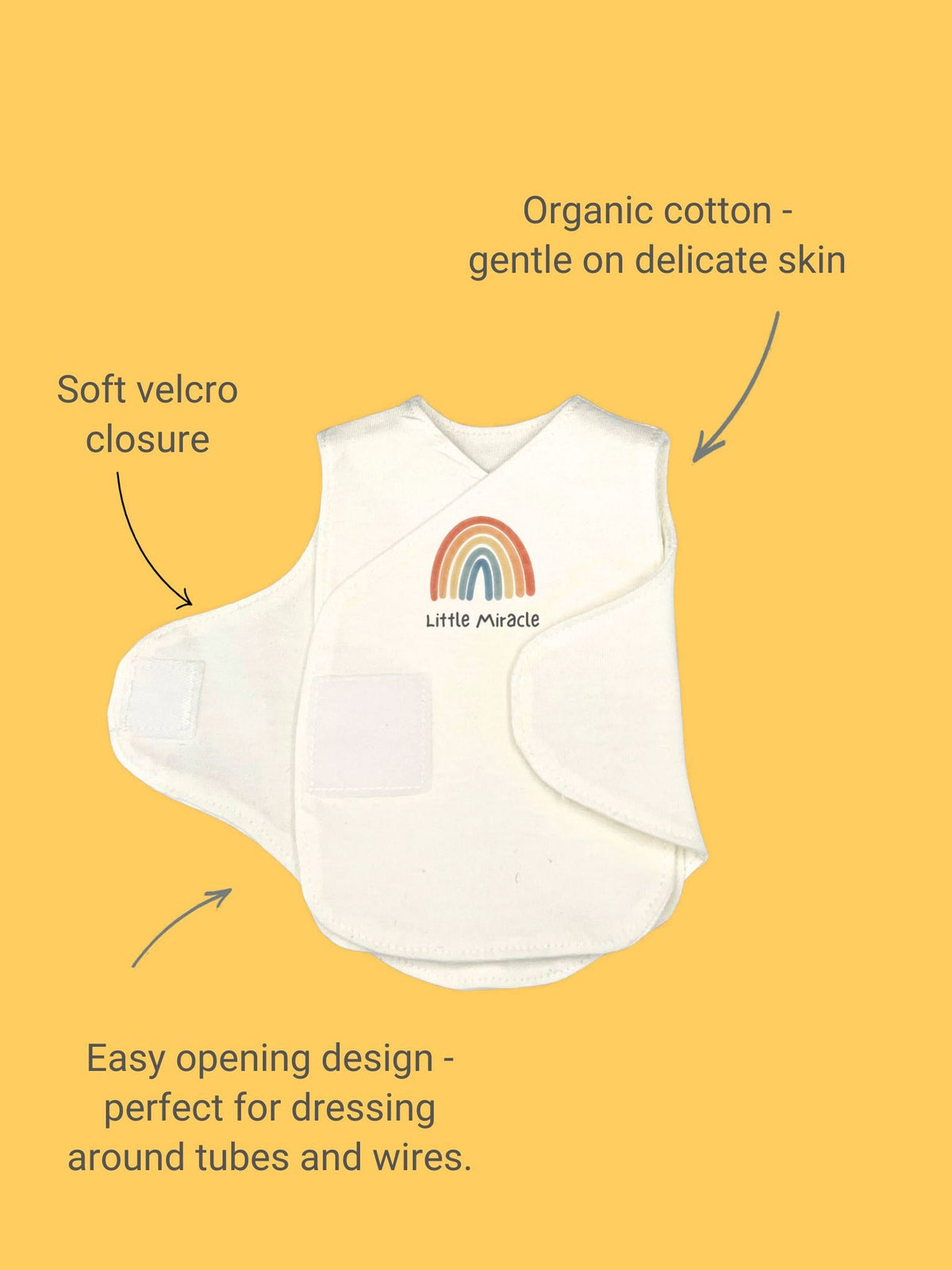 'Little Miracle' Incubator Vest With Velcro Closures