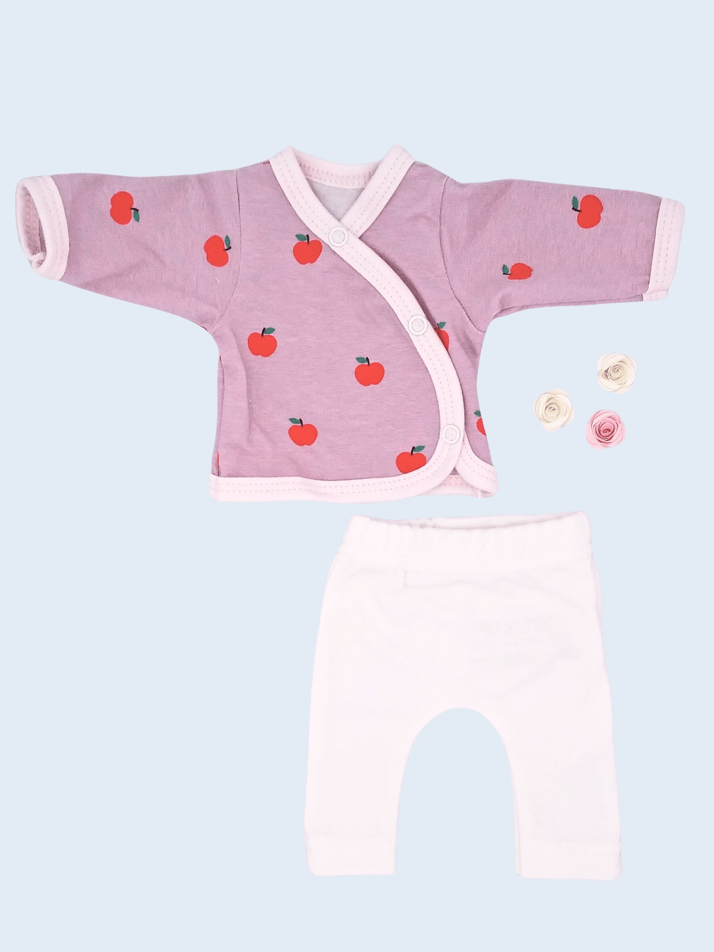 2 piece wrap top & trouser set, Orchard Top & Trousers Tiny & Small