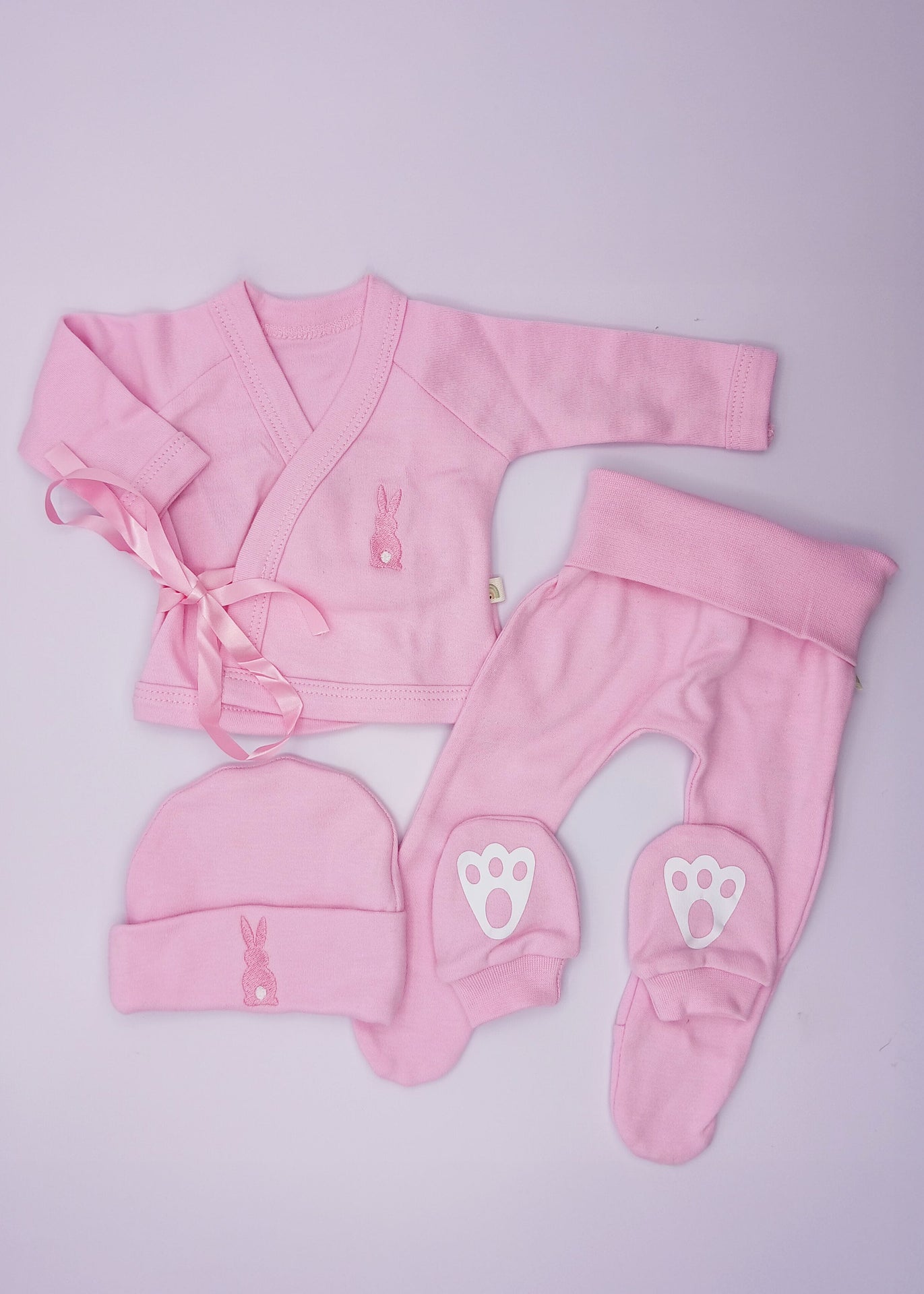 Super Cute 4 Piece Bunny Set - Pink Outfit Little Lumps
