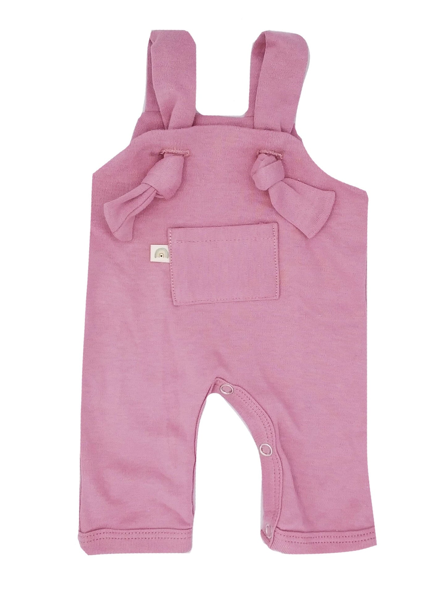 Dusty Pink Knotted Dungarees Little Mouse Baby Clothing and Gifts Ltd