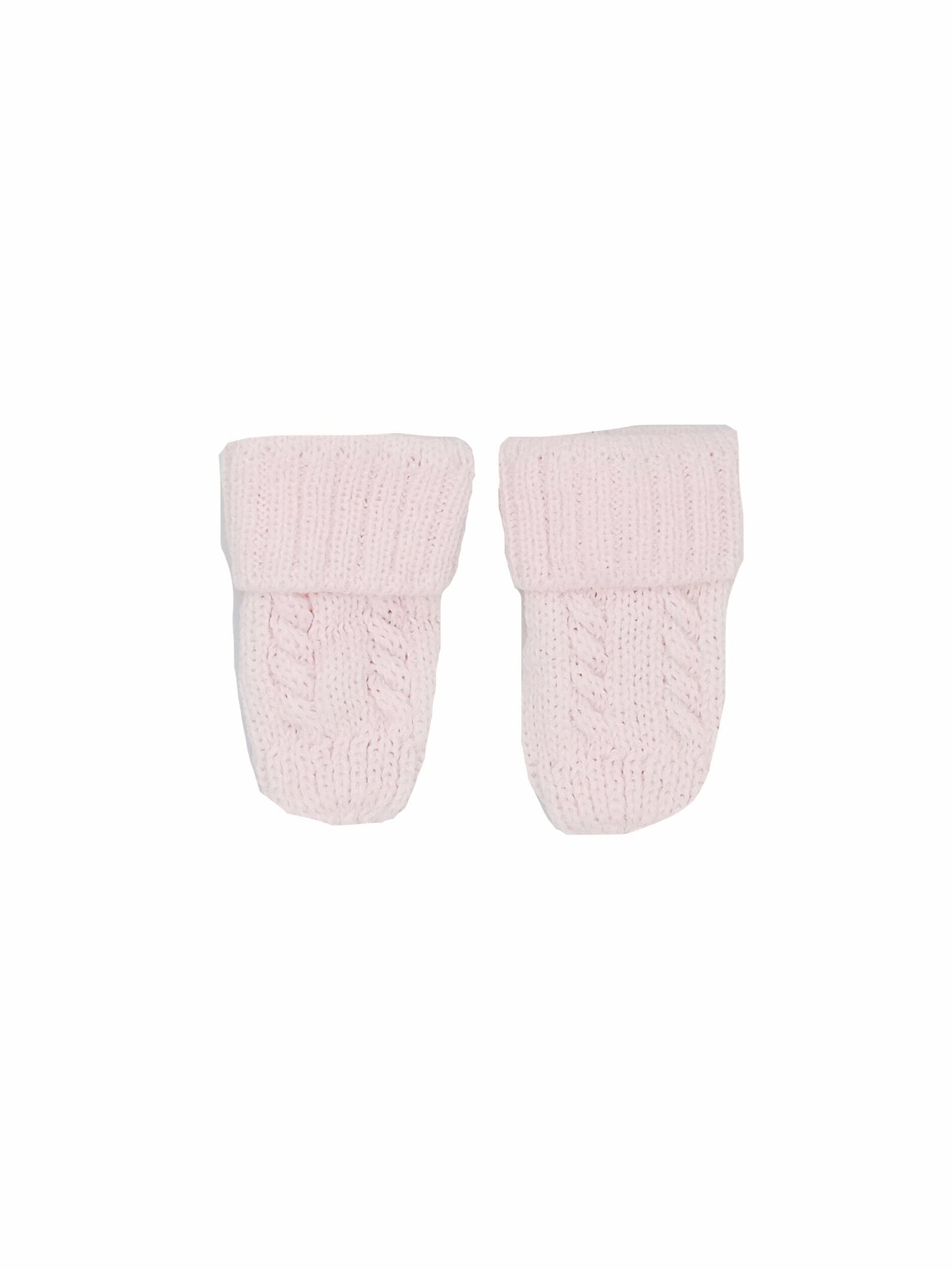 Tiny Baby Knitted Mittens, Pink Mittens Soft Touch