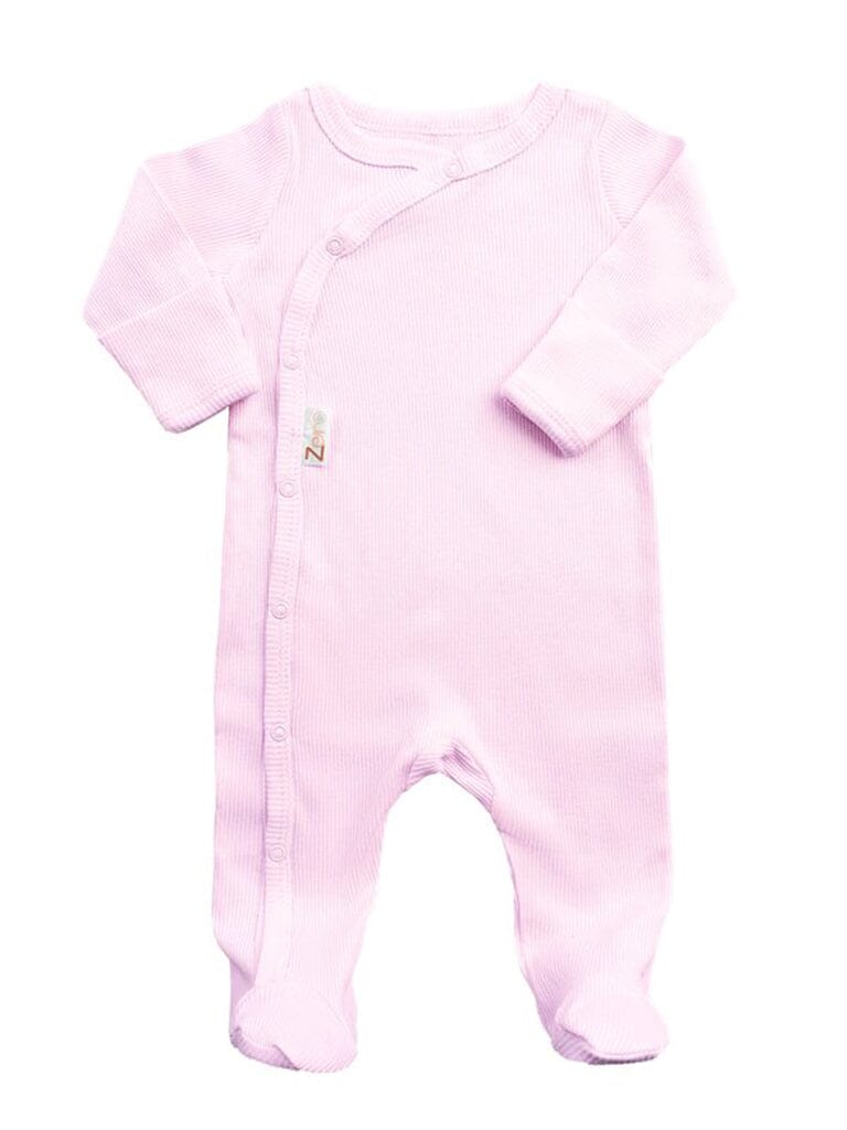 Pink Ribbed Sleepsuit Sleepsuit / Babygrow Soft Touch